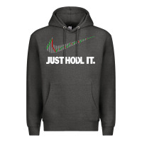 Charcoal Heather just hodl it Premium Hoodie - linhVisuals