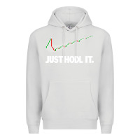 Dove Grey just hodl it Premium Hoodie - linhVisuals