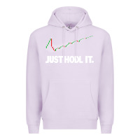 Lilac just hodl it Premium Hoodie - linhVisuals