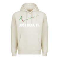 Oatmeal Heather just hodl it Premium Hoodie - linhVisuals