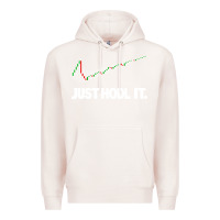Pale Pink just hodl it Premium Hoodie - linhVisuals