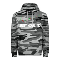 Slate Camo just hodl it Premium Hoodie - linhVisuals