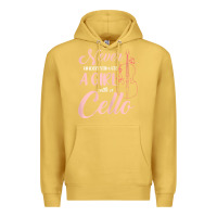 Antique Gold never underestimate a girl with a cello Premium Hoodie - linhVisuals