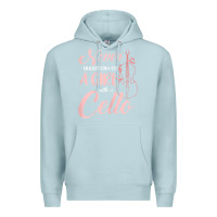 Blue Mist never underestimate a girl with a cello Premium Hoodie - linhVisuals