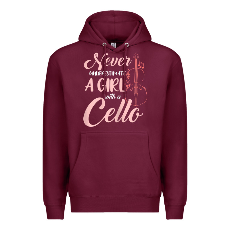 Never Underestimate A Girl With A Cello Premium Hoodie by linhVisuals | Teevron