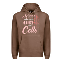 Chestnut never underestimate a girl with a cello Premium Hoodie - linhVisuals