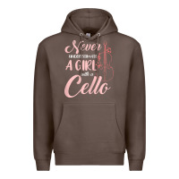 Coffee never underestimate a girl with a cello Premium Hoodie - linhVisuals
