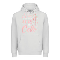 Dove Grey never underestimate a girl with a cello Premium Hoodie - linhVisuals