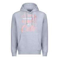 Heather Grey never underestimate a girl with a cello Premium Hoodie - linhVisuals