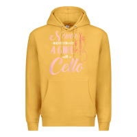 Mustard never underestimate a girl with a cello Premium Hoodie - linhVisuals