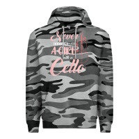 Slate Camo never underestimate a girl with a cello Premium Hoodie - linhVisuals