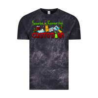 Cloud Black Santa's Favorite Custodian Vintage Tee - LillyAllenDesigns