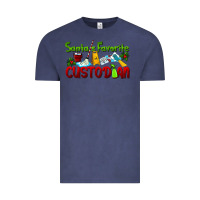 Vintage Denim Santa's Favorite Custodian Vintage Tee - LillyAllenDesigns