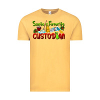 Vintage Mustard Santa's Favorite Custodian Vintage Tee - LillyAllenDesigns