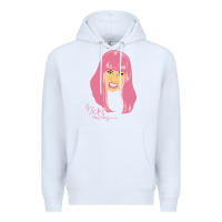 White nicki Premium Hoodie - linhVisuals