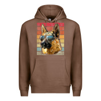 Chestnut retro vintage german shepherd german shepherd dog gift Premium Hoodie - linhVisuals