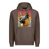 Coffee retro vintage german shepherd german shepherd dog gift Premium Hoodie - linhVisuals