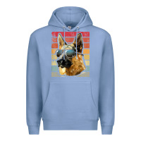 Colony Blue retro vintage german shepherd german shepherd dog gift Premium Hoodie - linhVisuals