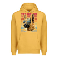 Mustard retro vintage german shepherd german shepherd dog gift Premium Hoodie - linhVisuals