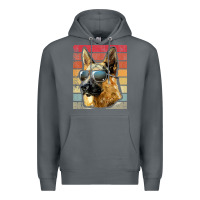 Rock retro vintage german shepherd german shepherd dog gift Premium Hoodie - linhVisuals