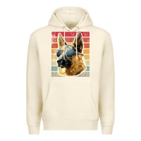Sandshell retro vintage german shepherd german shepherd dog gift Premium Hoodie - linhVisuals