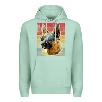 Seafoam retro vintage german shepherd german shepherd dog gift Premium Hoodie - linhVisuals