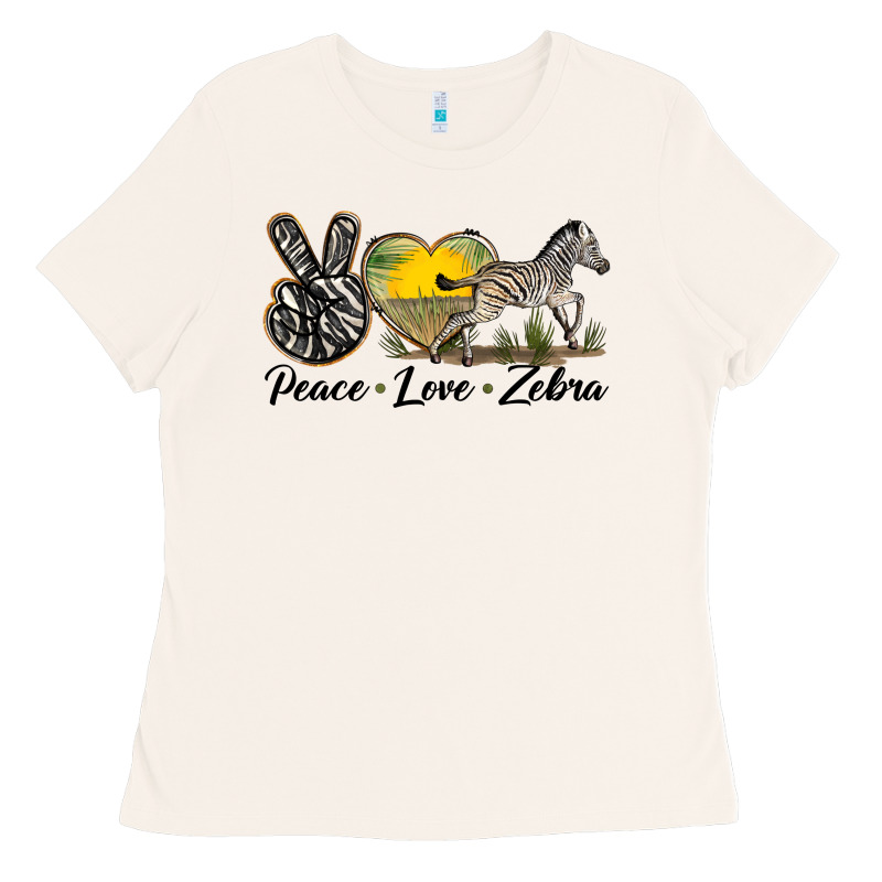 Peace Love Zebra Ladies Tee by LillyAllenDesigns | Teevron
