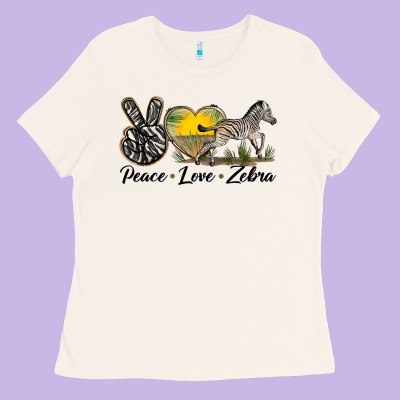 Peace Love Zebra Ladies Tee Designed By Lillyallendesigns