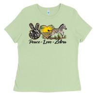 Matcha peace love zebra Ladies Tee - LillyAllenDesigns