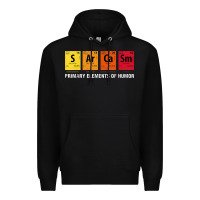 Black sarcasm elements of humor periodic table graphic Premium Hoodie - linhVisuals