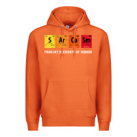 Carrot sarcasm elements of humor periodic table graphic Premium Hoodie - linhVisuals