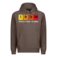 Coffee sarcasm elements of humor periodic table graphic Premium Hoodie - linhVisuals
