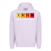 Lilac sarcasm elements of humor periodic table graphic Premium Hoodie - linhVisuals