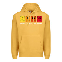 Mustard sarcasm elements of humor periodic table graphic Premium Hoodie - linhVisuals