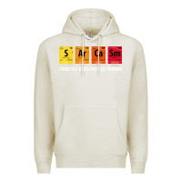 Oatmeal Heather sarcasm elements of humor periodic table graphic Premium Hoodie - linhVisuals