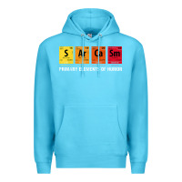 Ocean Blue sarcasm elements of humor periodic table graphic Premium Hoodie - linhVisuals