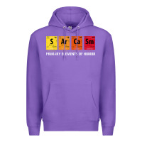 Purple sarcasm elements of humor periodic table graphic Premium Hoodie - linhVisuals