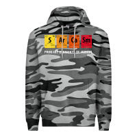 Slate Camo sarcasm elements of humor periodic table graphic Premium Hoodie - linhVisuals