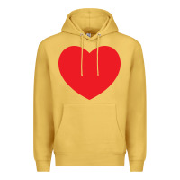 Antique Gold big heart Premium Hoodie - linhVisuals