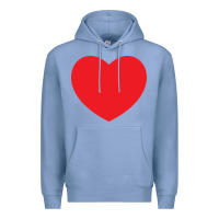 Colony Blue big heart Premium Hoodie - linhVisuals