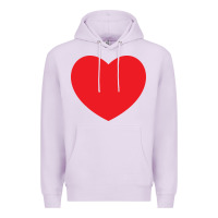 Lilac big heart Premium Hoodie - linhVisuals