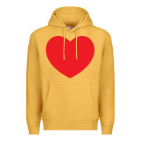 Mustard big heart Premium Hoodie - linhVisuals