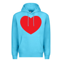 Ocean Blue big heart Premium Hoodie - linhVisuals