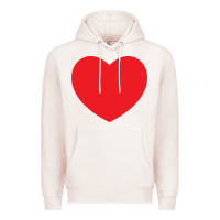 Pale Pink big heart Premium Hoodie - linhVisuals