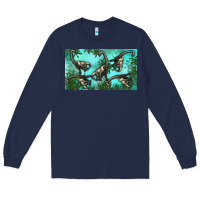 Navy brachiosaurus  sippy cup Long Sleeve Tee - Artiststas