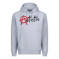 Heather Grey autistic punk Premium Hoodie - linhVisuals