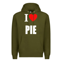 Army Green retro vintage classic i love pie for pie lovers cooks chefs t shirt Premium Hoodie - linhVisuals