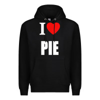 Black retro vintage classic i love pie for pie lovers cooks chefs t shirt Premium Hoodie - linhVisuals