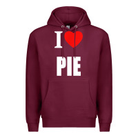 Burgundy retro vintage classic i love pie for pie lovers cooks chefs t shirt Premium Hoodie - linhVisuals