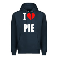 Navy retro vintage classic i love pie for pie lovers cooks chefs t shirt Premium Hoodie - linhVisuals